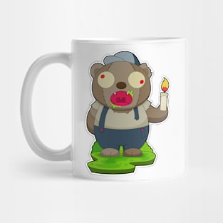 Bear Halloween Zombie Candle Mug